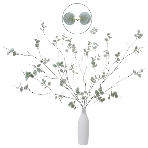 4 Pcs 38.8" Gray Green Artificial Tree Branches for Tall Vases - color: Wn Gray