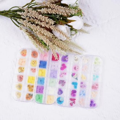 60Pcs Small Dried Pressed Flowers for Crafts,Mini Flower for Nail Art - color: Orange Yellow 60pcs