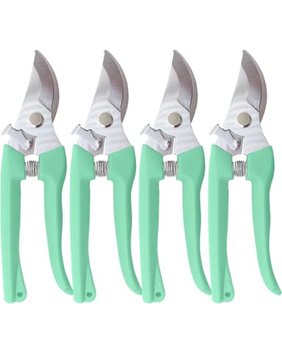 Flower Scissor, Floral Shear for Cutting Fresh Flowers (Green, 4 Pack) - color: Green, size: 4 Pack