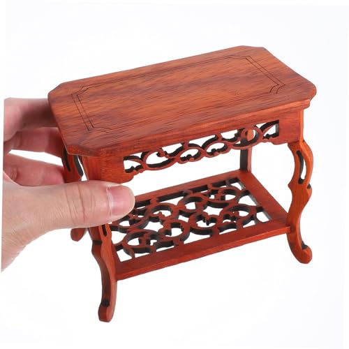 Jade Base Wooden Bonsai Display Holder Plant Stand Indoor Office Desk Carved Pedestal for Small Craft Sculpture Display Holder Home Decor 5.11 X 4.13 X 3.22 in