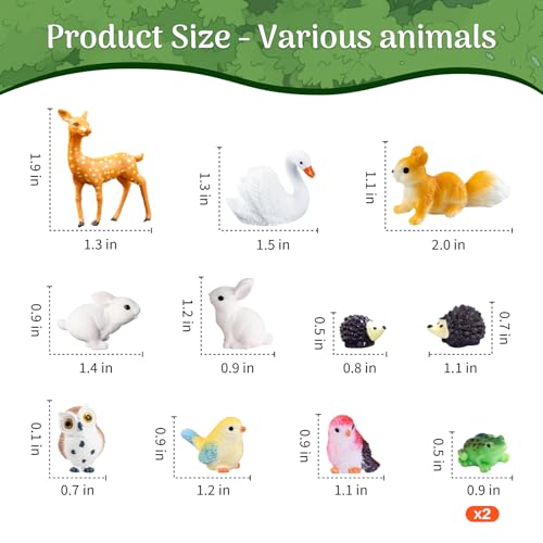 111Pcs Fairy Garden Accessories Outdoor Kit Mini Fairy House Decor Supplies | Resin Animals Figures with Elves, Deer, Bunny, Squirrel, Owl Figurines for Miniature Garden, Yard, DIY Set - style: Garden Accessories