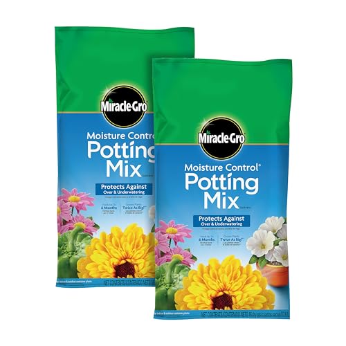 Miracle-Gro Moisture Control Potting Mix, 16 qt. (2-Pack) - size: 2-Pack, style: 16 qt.