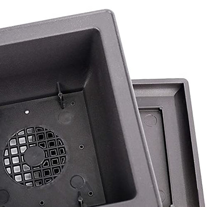 ZOENHOU 20 PCS 4.7 Inch Bonsai Training Pots, Square Plastic Bonsai Plants Growing Pot with Deep Humidity Trays for Garden, Yard, Office, Living Room, Balcony - size: 4.7x4.7 Inch