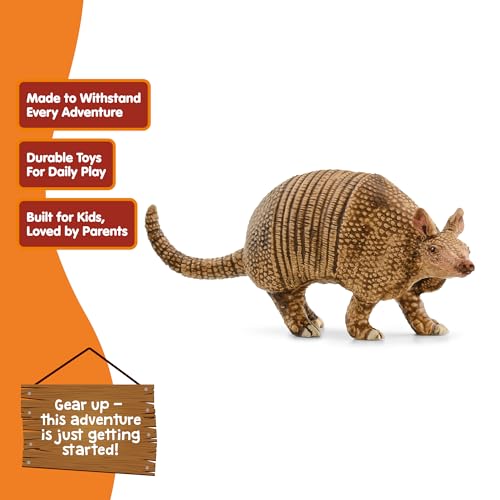 Schleich Wild Life - Wild Animal Toy Armadillo Figurine - Kids and Toddlers Ages 3+ | Wild Animal Figurine, Realistic Animal Toys, Safari Toy for Boys and Girls,Screen-Free Imaginative Pretend Play, Montessori