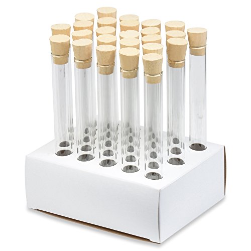 16X150mm Test Tubes with Cork Stoppers and Cardboard Rack, Borosilicate Glass, 23ml, Karter Scientific 212V8 (Pack of 25) - size: 16X150MM, style: PACK OF 25