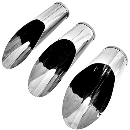 Bonsai Soil Scoop Metal 3 Pcs Set (Large, Medium, Small) Stainless Steel Garden Hand Soil Scooper, Professional Bonsai Tool Kit, Silver