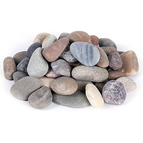 11LB Stones Pebbles River Rocks, Natural Hand-Picked Premium Decorative Pebbles, Ideal for Garden Landscaping, Home Decor, Aquariums, Painting, Crafting and Gifts, Mixed Colors - size: 11 Pounds, style: Mixed