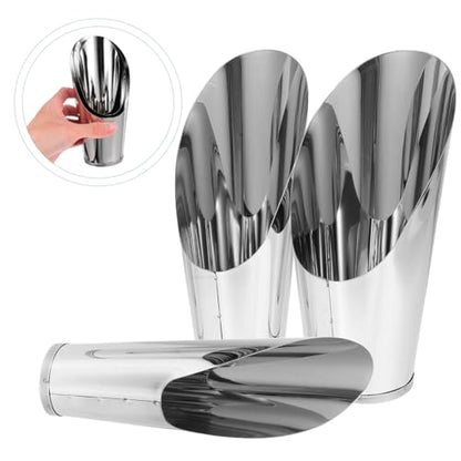 Abaodam 3pcs Stainless Steel Soil Scoop Set Plant Soil Scoop Bonsai Bucket Shovel Cup for Succulent Potting Transplanting Weeding Garden Moving
