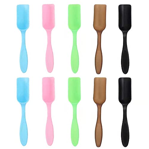 10 PCS Plastic Mini Gardening Shovel Spoons Soil Scoops | Cultivation Digging Transplanting Gardening Tools for Succulents Potted, Bath Salt / Washing Powder / Loose Tea-Leaf Scoops - color: 5 Colors