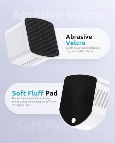 SEAOURA 2-in-1 Aquarium Magnetic Cleaner with Digital Thermometer Floating - color: White