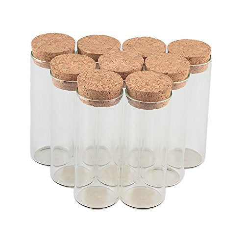 30x80mm 40ml Glass Vials Jars Test Tube With Cork Stopper Empty Glass Transparent Clear Bottles 12pcs (12, 40ml-30x80mm) - size: 40ml-30x80mm