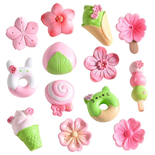 Cayway 13 PCS Mini Resin Flowers, Micro Landscape Miniature Flower, Mini Accessories Flowers for DIY Art Crafts, Zen Garden, Micro Landscaping Decoration - color: Flower