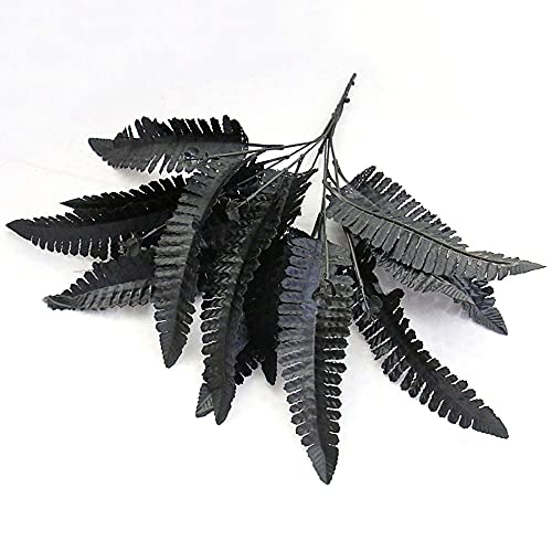 Fern Preserved Black Ferns, Dried Boston Fern with Stems,Real Leaves for Dried Flowers Arrangements Wedding Garland Bouquets Home Party Decorations