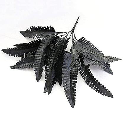 Fern Preserved Black Ferns, Dried Boston Fern with Stems,Real Leaves for Dried Flowers Arrangements Wedding Garland Bouquets Home Party Decorations