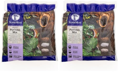 SuperMoss 01999 Agromin Organic Recycled Green Material Potting Mix, 4 Quart, Natural (Pack of 2) - size: 128 Ounce (Pack of 2)