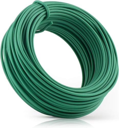 Soft Plant Tie 66 Feet Green Twist Garden Ties for Plants Office Organization and Home Use 2.5mm Diameter Flexible Support Wire