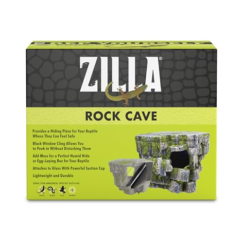 Zilla Rock Cave Vertical Décor, Reptile Hides for Geckos and Frogs