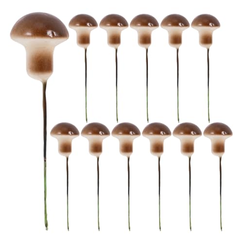 balacoo Mini Mushroom Bonsai Mini Mushroom Figurines for DIY Terrariums Fairy Garden Accessories Outdoor Mushrooms Garden Stake Yard Decor for Potted Plants Bonsai and Succulent Displays