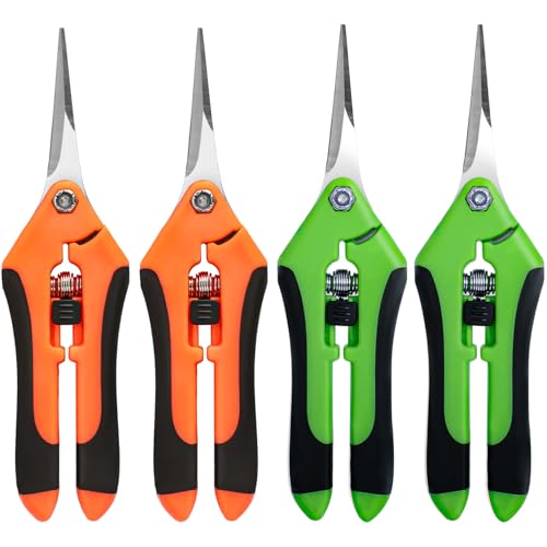 EWPJDK 4 Pack Garden Pruning Shears Scissors Clippers Stainless Steel
