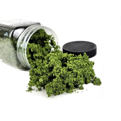 Tree Powder for DIY Model Trees Basing Material Plant Tufted Terrain Model for DIY Miniature Model Shrub Bushy Tuft, Building Model Railway Fairy Garden Diorama Scenery（Light Green） - color: Light Green