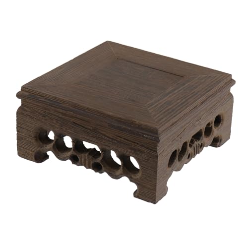 Square Furniture Wooden Display Stand Base, 4.84" Inner Diameter - size: Square; 3.15" x 3.15"