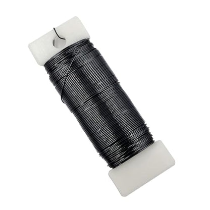 22 Gauge Black Metal Floral Wire, 38 Yards/35 Meters,for Christmas Wreaths,Tree Decoration,Flower Arrangement,Craft Wire,Flower Wire,Garden Wires,Flowers Bouquet Accessories,Jewelry Wires DIY - size: 22Gauge-Black-1P/38Yards