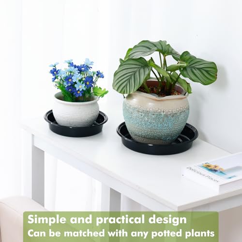 Plant Saucer 30 Pack Plant Trays for Pots 4/6/8/10/12 Inch Plastic Plant Saucers for Outdoors & Indoors Black Drip Trays for Potted Plants Flower Pot Plates to Catch Water Drainage Dishes No Holes - size: 4/6/8/10/12 Inch - 30 Pack