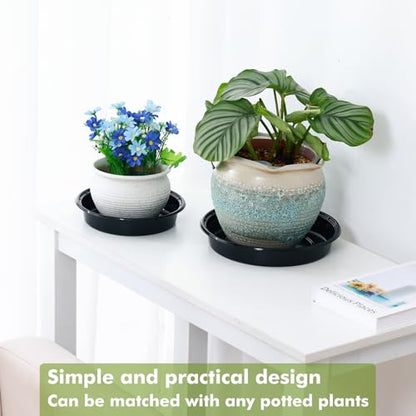 Plant Saucer 30 Pack Plant Trays for Pots 4/6/8/10/12 Inch Plastic Plant Saucers for Outdoors & Indoors Black Drip Trays for Potted Plants Flower Pot Plates to Catch Water Drainage Dishes No Holes - size: 4/6/8/10/12 Inch - 30 Pack
