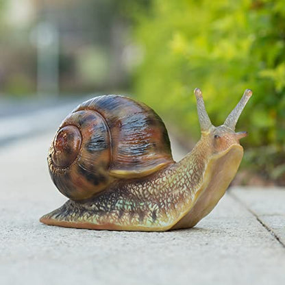 Garden Snail Sculpture, Reptile Resin Sculpture, Suitable for Outdoor Courtyard Pond Garden Lawn Decor Landscape, is the for Garden Enthusiasts (7 inches) - size: 8inch