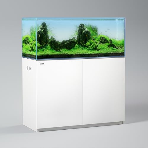 LANDEN Wooden Aquarium Stand & Cabinet, 72 Gallon Fish Tank, 47.2x19.7in | Matte white finish; 120x50x80cm, 31.5in tall; enclosed storage hides wires and gear; fresh, salt, planted or reptile setups - color: White-fig8_inlet, size: W47.2xD19.7xH31.5in(120