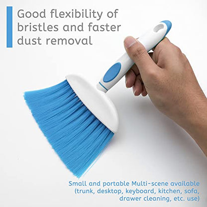 Small Broom and Dustpan Set, Small Dustpan and Brush Set, Mini Dust pan and Brush, Hand Broom and dust pan, Mini dustpans are Ideal for Cleaning Little Areas Like desks, Kitchens, pet Rooms. (2 Set) - size: 2pcs