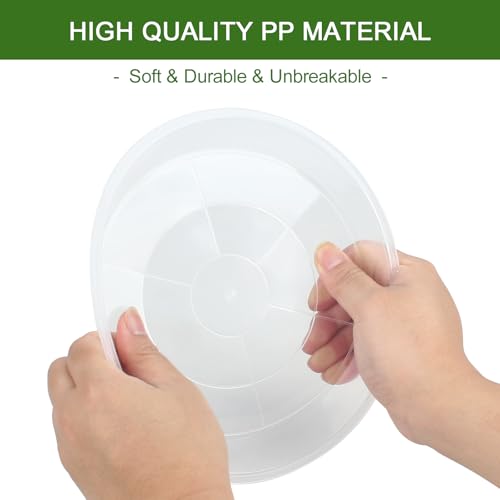 Plant Saucers 3 4 5 6 7 8 9 10 11 12 14 Inch, 5 Pack Clear Plastic Plant Trays for Pots, Durable Plant Water Catcher Tray for Indoors Outdoors (3", Clear) - size: 3 INCH