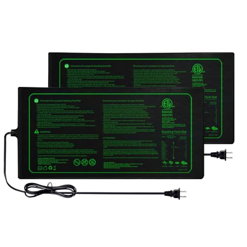 10"x20" Seedling Heat Mat for Seed Starting and Germination,2 Pack - style: 2 pack-20"x10"-Upgrade version