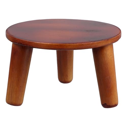 PRETYZOOM Plant Stand Indoor Wooden Base Riser 5.51 inch Flower Pot Holder for Bonsai and Potted Flowers Wood Stand for Display in Living Room Bedroom Garden 1 piece