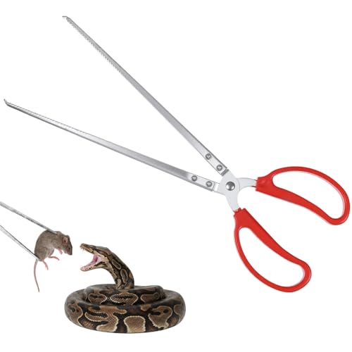Snake Feeding Tongs 15 Inch Stainless Steel Reptile Feeding Tongs Straight Design Extra Long Large Tweezers for Ball Python Tank Accessories Fish Aquariums Reptiles Snakes Aquascape Maintenance