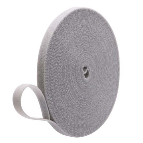 1 Roll 65 Feet/20M Plant Tape, Reusable Double-Sided Hook and Loop Tape, Width 12mm/0.47" Garden Tie for Climbing Plants Fastening Support, Cable Wire Management Strap (Gray) - color: Gray - 65 Feet