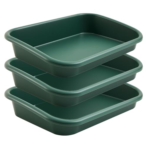 Vesici 3 Pcs Garden Tidy Trays Potting Tray for Seeding Growing, Green - color: Green
