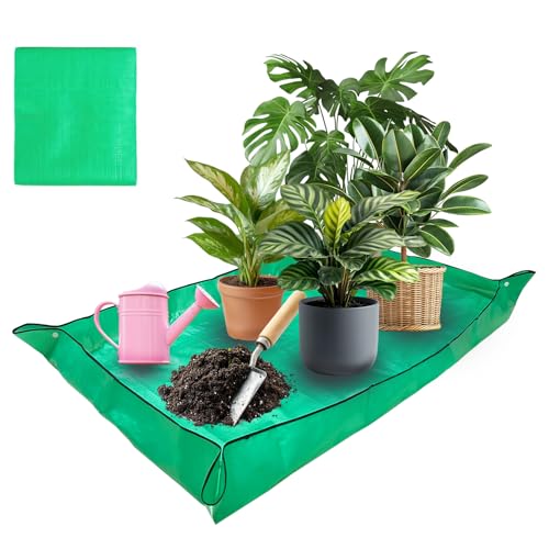 59" x 39" Extra Large Repotting Mat, Thickened Foldable Gardening Mat | Repotting Mat for Transplanting Houseplants, Mix Soil and Mess Control, Gardening Gifts for Women Men Plant Lover(Green) - size: 59x39''green