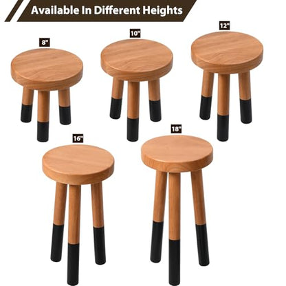 Wood Plant Stand, Indoor Plant Holder, Wooden Pot Stand for Plants - color: 18" Tall Black