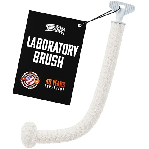 Brushtech Laboratory Glassware Brush – Foam Cleaning Tool for Beakers, Flasks & Test Tubes – Non-Absorbent, Non-Scratch Brush for Glass & Plastic Lab Equipment – Long-Lasting Cleaning Accessory