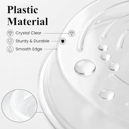 20 Pack Clear Plant Saucer 4.5 Inches Plastic Drip Trays to Catch Water - size: 4.5 Inch