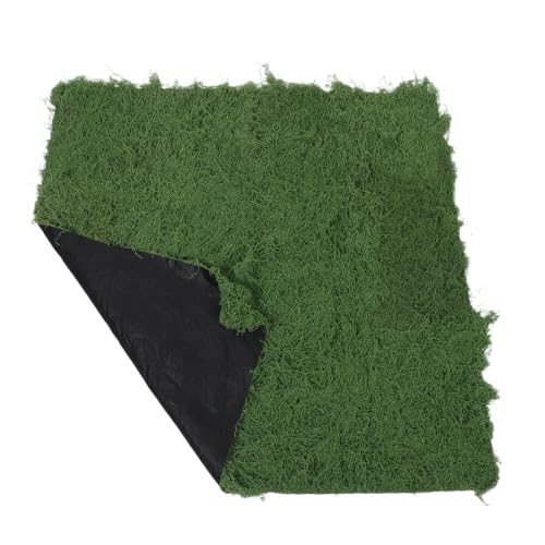 LIOOBO Fake Moss Mat: 39. 4" X 39. 4" Artificial Moss Rug, Faux Grass Mat for DIY Micro-Landscape Forest, Fairy Garden, Wedding Table Runner Decor - color: Dark Green 39" X 39"