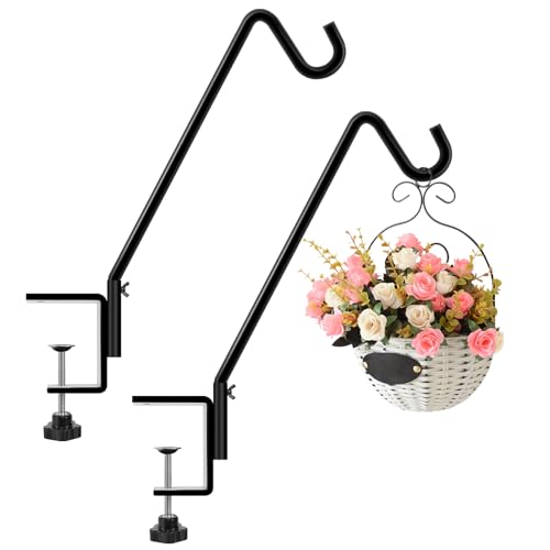 FEED GARDEN 2 Pack 14 Inch Deck Hook, Deck Bird Feeder Hanger, Applicable Deck Thickness 1 Inch-3 Inch - size: 14 Inch