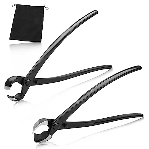 SPEEDWOX Bonsai Branch Tool Kit - Concave & Spherical Knob Cutters - Black, Modern Style - Ambidextrous, Stainless Steel Blades - 210mm Length, 50mm Width
