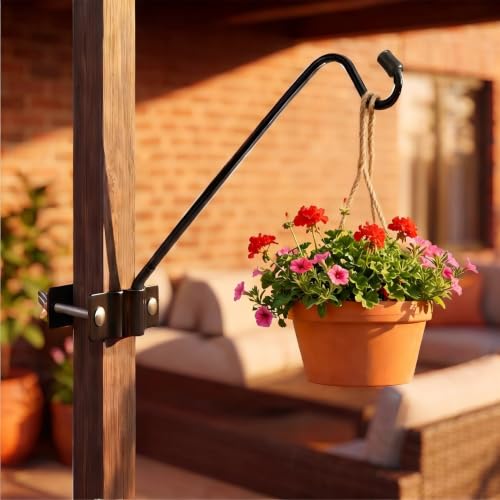 Multi-Purpose Plant Hanger & Bird Feeder Holder, 2 Pack - color: Black(2 Pack)