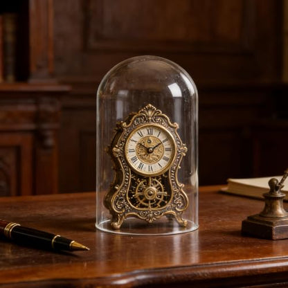 Glass Display Dome Cloche - 8"x5" Clear Glass Bell Jar for Anniversary Clocks Terrariums Plants & Trinkets Showcase for Collectibles & Keepsakes No Base - size: 20.00X12.00X12.00CM