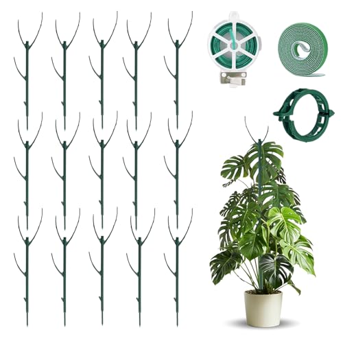 15 Pack Stackable Plant Support Stakes Indoor/Outdoor Support Pole - size: 15 pack