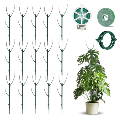 15 Pack Stackable Plant Support Stakes Indoor/Outdoor Support Pole - size: 15 pack