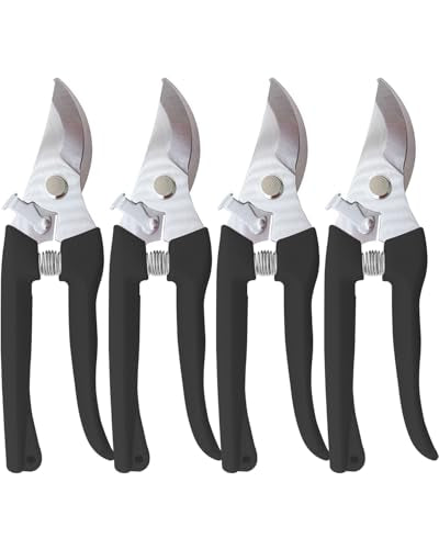 Flower Scissor, Floral Shear for Cutting Fresh Flowers (Black, 4 Pack) - color: Black, size: 4 Pack