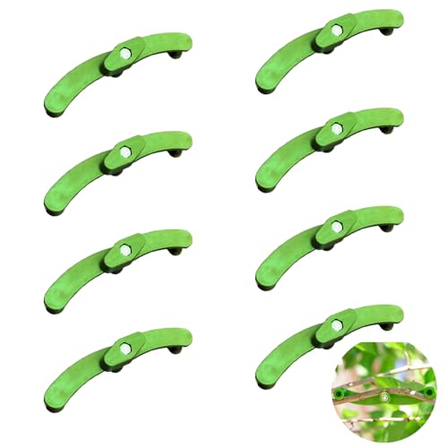 8PCS Twig Bending Clips, Adjustable Plant Branch Benders, Reusable Garden Branch Training Tools, Fruit Tree Direction Growth Accessories, Bonsai Angle Control Helper, Green